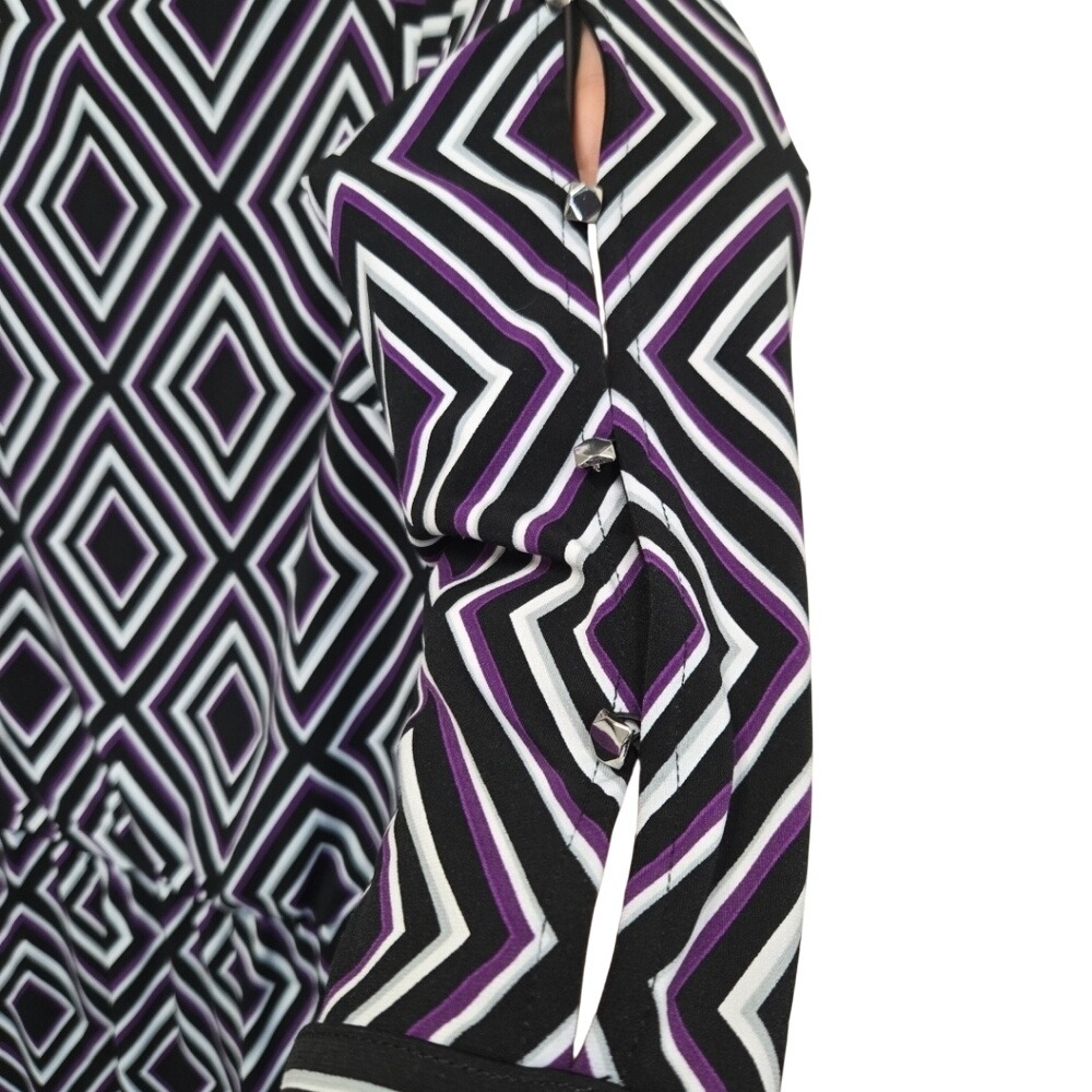 White House Black Market Geometric‎ Diamond Print Midi Dress XS - Picture 4 of 9